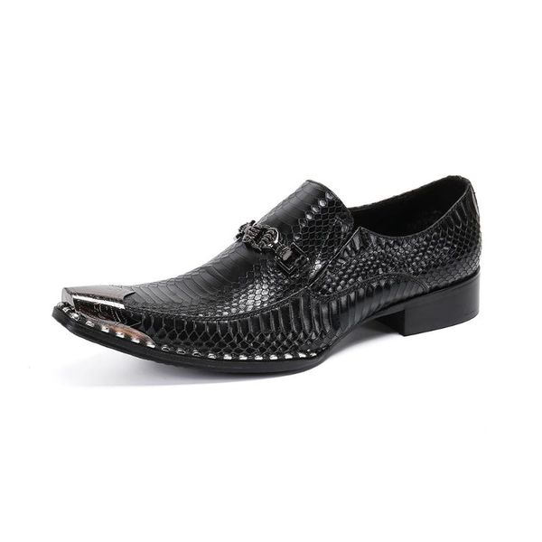

luxury fashion italian handmade men's crocodile leather shoes business dress suit men shoe zapatos mujer gifts, Black
