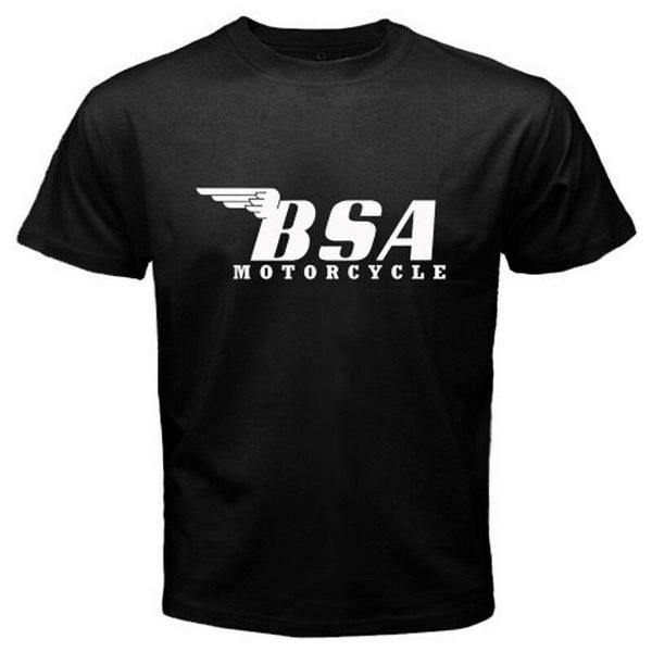 

men's t-shirts bsa motorcycles / birmingham classic black t-shirt size, White;black