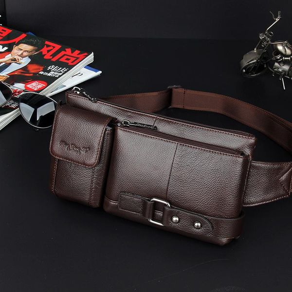 

waist bags meigardass genuine leather packs men fanny pack belt bag phone travel male small