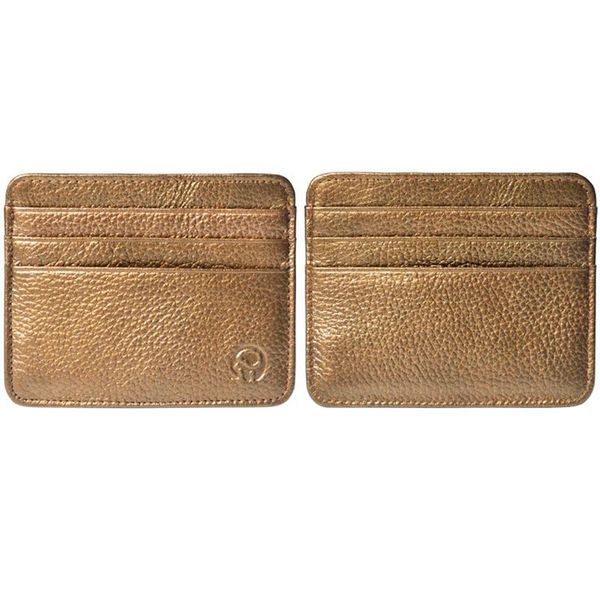 

card holders men women purse cow leather wallet holder thin coin pocket casual billfold nov99, Brown;gray