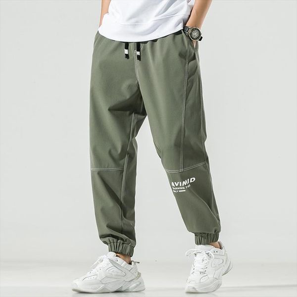 

spring solid color casual loose women pants basic sports running trousers plus size 5xl army green black cargo pant