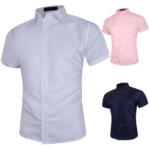 

men's casual shirts shirtsummer single breasted short sleeve shirt youth city outdoor jacket men's wear 6uur, White;black