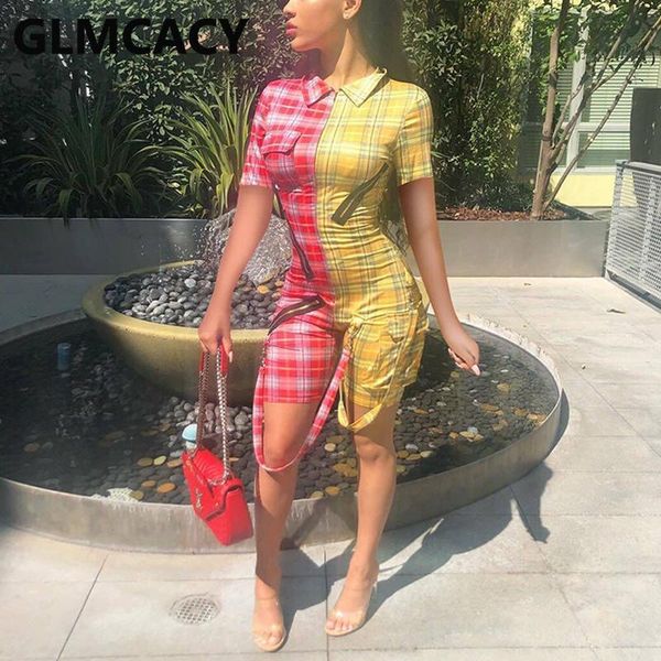 

women's jumpsuits & rompers women short sleeve zipper detail playsuit casual plaid chic streetwear, Black;white