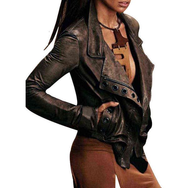 

2021 autumn winter women's style long sleeve short splicing coat, Black;brown