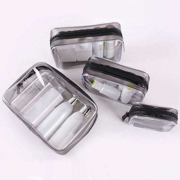 

storage bags travel wash cosmetic bag pvc women zipper clear makeup beauty case make up organizer bath toiletry
