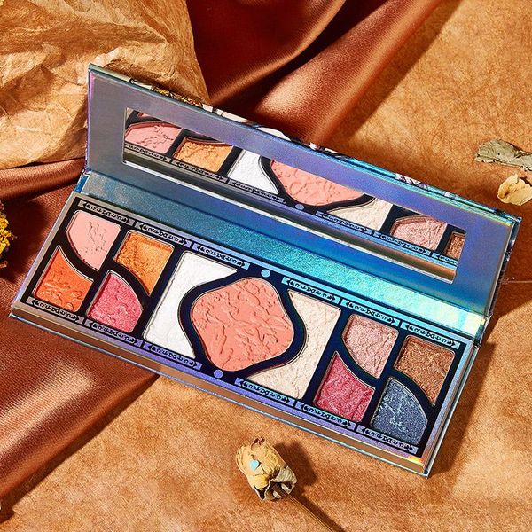 

ancient relief flower eyeshadow palette chinese noble style makeup pearly sequins luxury eye shadow eyes