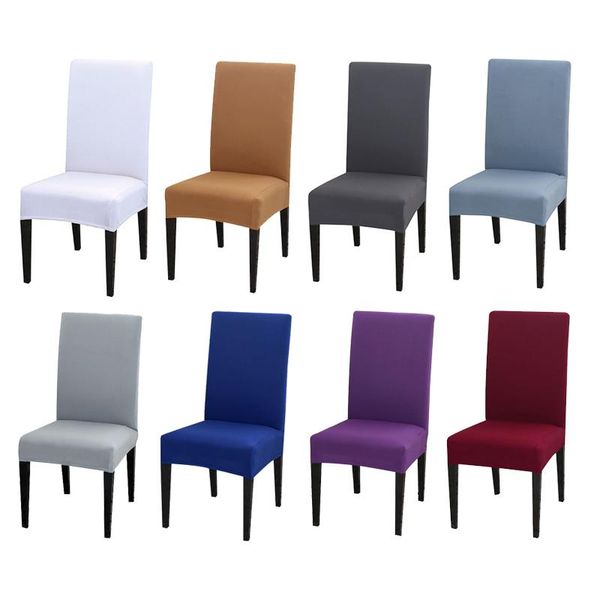 

chair covers solid stretch cover kitchen seat removable for weddings big elastic dining room office
