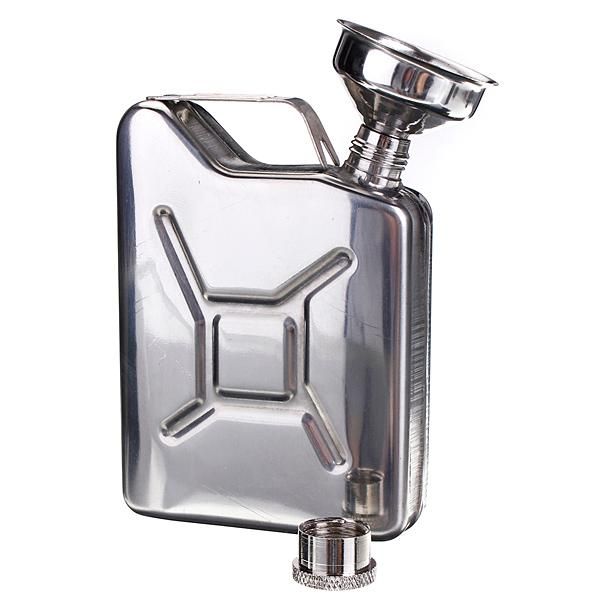 

hip flasks fashion 5 oz stainless steel flask bags whiskey + funnel silver