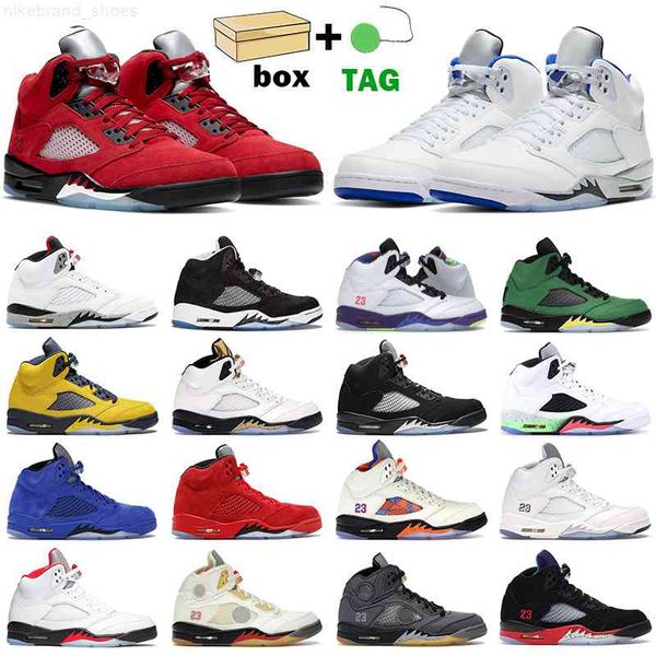 

basketball shoes men jumpman 5s raging red 5 stealth 2.0 fire what the white cement metallic sail mens sports sneakers