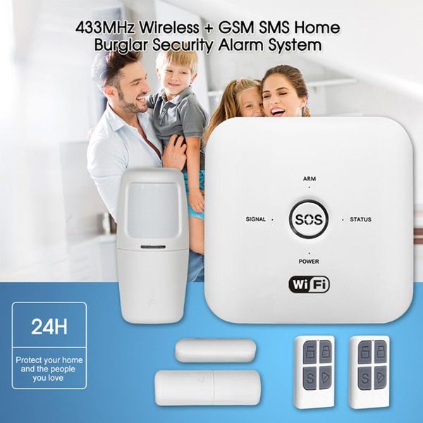 

smart home control tuya wifi gsm security alarm system 433mhz wireless burglar kit works with alexa google app remote