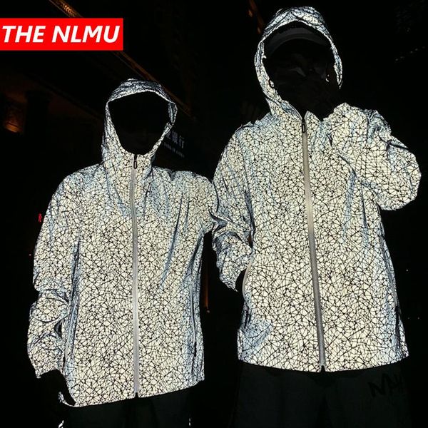 

men's jackets 2021 men reflective women waterproof windbreaker coat hip hop streetwears couple jacket harajuku wg643, Black;brown