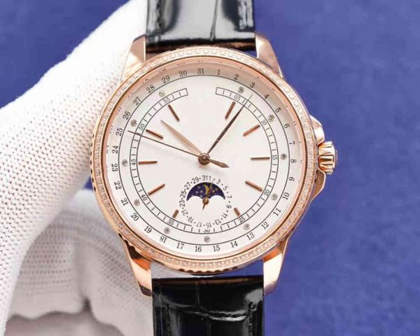 

designer luxury men's watch sapphire glass super luminous needle original pin buckle waterproof function, Slivery;brown