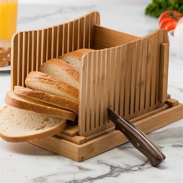 

bamboo bread slicer foldable board sandwich cakes pastry crumb slicing guide bun cutting home kitchen tool drop baking & tools