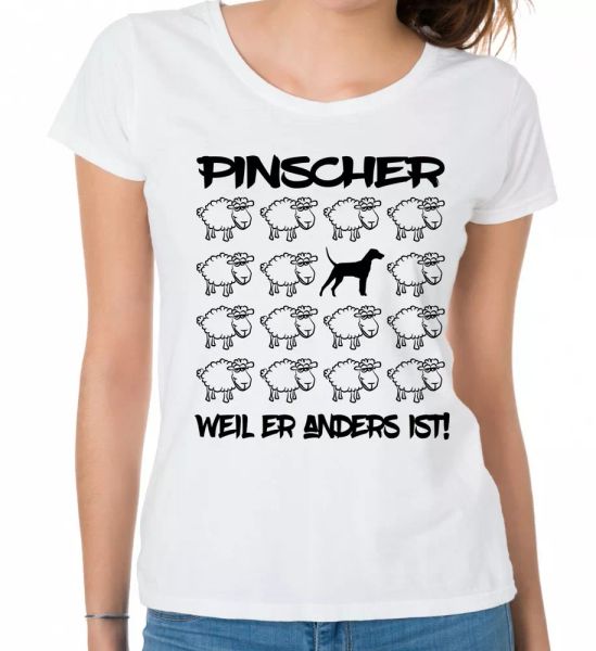

pinscher ladies t-shirt black sheep by siviwonder, White;black