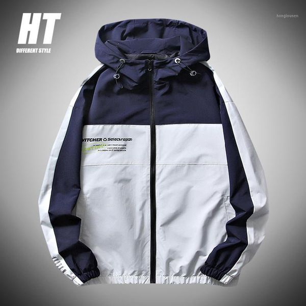 

men's jackets windbreaker hip hop streetwear hooded bomber jacket men zipper patchwork breathable casual military male outwear, Black;brown