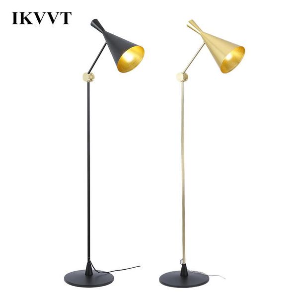 

floor lamps ikvvt modern minimalist industrial lamp e27 black golden iron living room study home decorative
