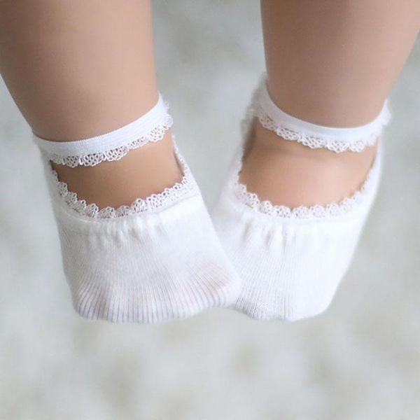 

socks soft cotton born summer lace cute baby solid color princess girl infant anti-slip, Pink;yellow