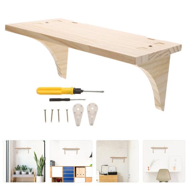 

other home decor 1pc partition rack creative wood wall shelf plate ledge storage