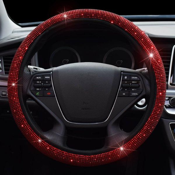 

steering wheel covers replaces car cover 15\\\" 37-38cm auto bling diamond