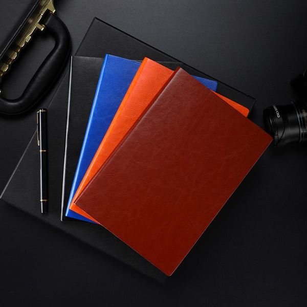 

schedule genuine pu leather notebook calendar beautiful 365 days time notebooks plan diary soft notepad for records notepads, Purple;pink