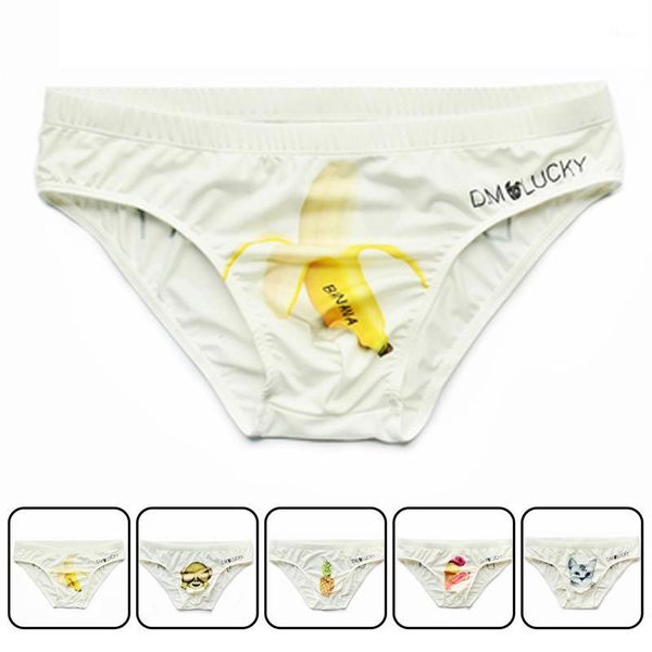 

underpants 2021 youth fashion cartoon men's underwear polyester breathable tight low waist comfortable briefs mens1, Black;white