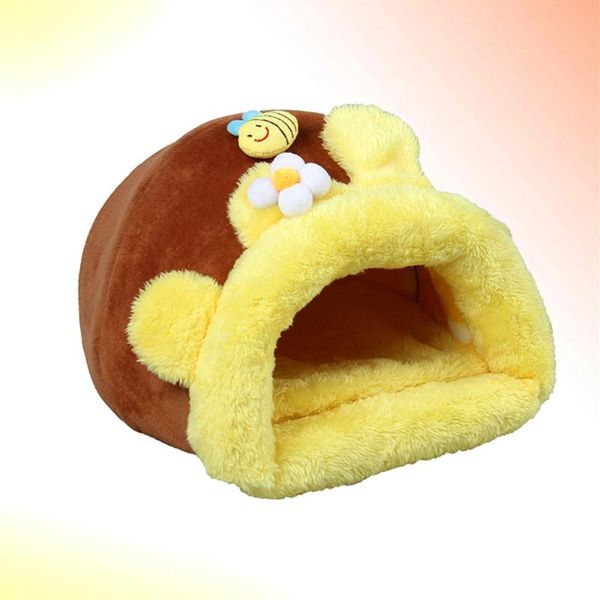 

cat carriers,crates & houses adorable pet winter cage bee design warm nest decorative small house for hamster guinea squirrel (size)
