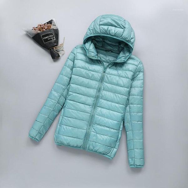 

women's down & parkas 2021 autumn winter jacket women casual hooded ultra light parka coat portable outwear windproof white duck 5xl, Black