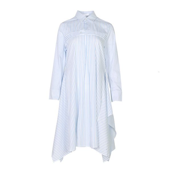 

dresses striped print letter for women lapel long sleeve casual loose es female fashion clothing spring tide, Black;gray