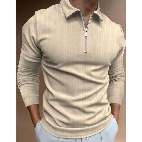 

men's sweaters autumn long sleeve stripe shirts zipper shirt collar slim fit stand -3xl male casual clothes 2021, White;black