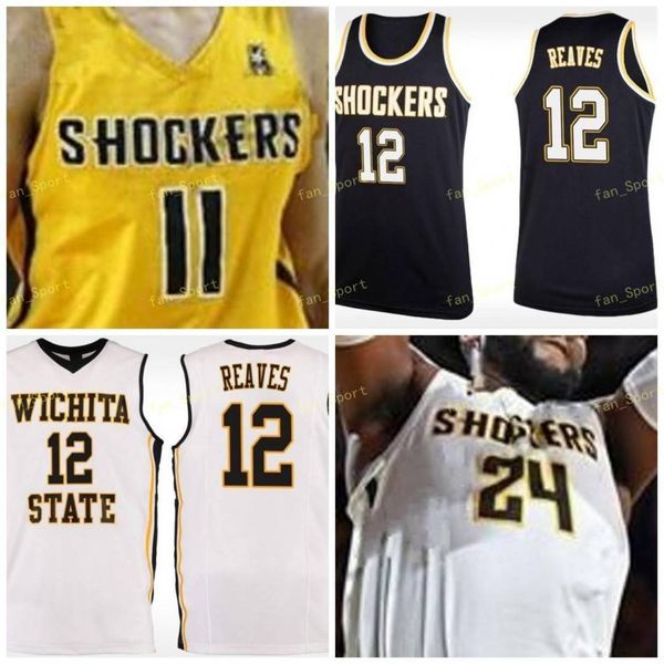 

ncaa college wichita state shockers basketball jersey 2 jamarius burton 3 ricky torres 4 samajae haynes-jones 5 rod brown custom stitched, Black