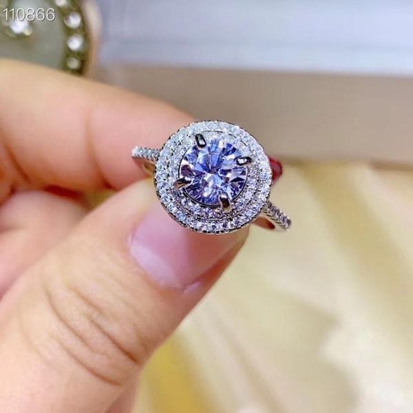 

cluster rings custom, pink moissanite . 925 silver ring 2ct, Golden;silver