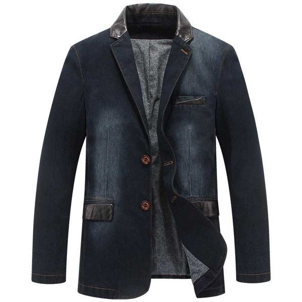 

jackets fashion denim men business casual suit jacket jeans coat office military vintage blazer cotton outwear, Black;brown