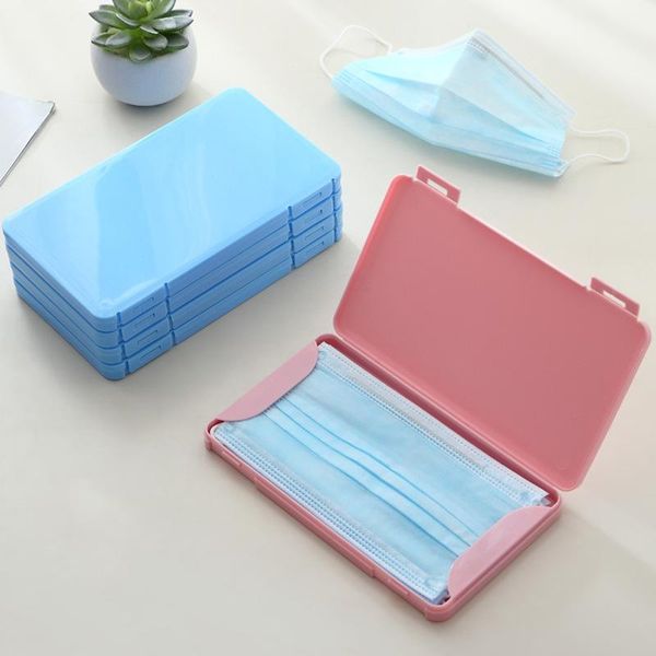 

mask storage case dustproof face masks portable plastic container cover bag box holder square travel disposable bags