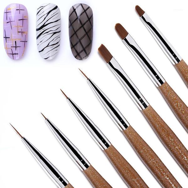 

pc uv gel liner brush nail pens handle art drawing design tools1, Yellow