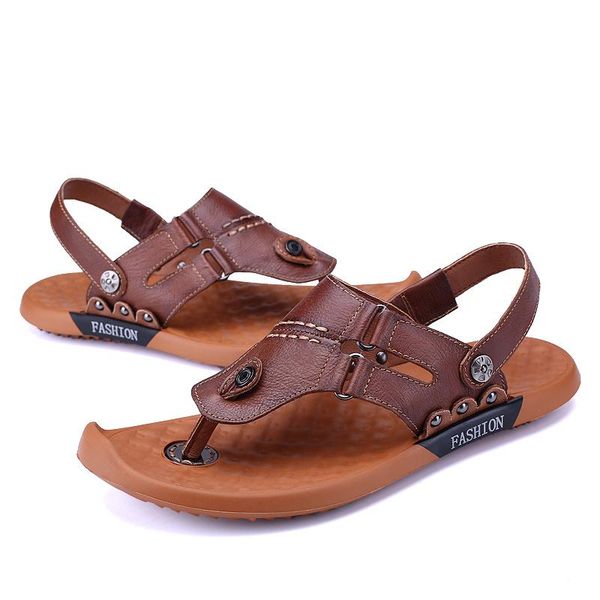 

sandals romanas slapi sandel 2021 work sandal for couro para casual beach men sandale ete flops sandalsslippers summer sport de, Black