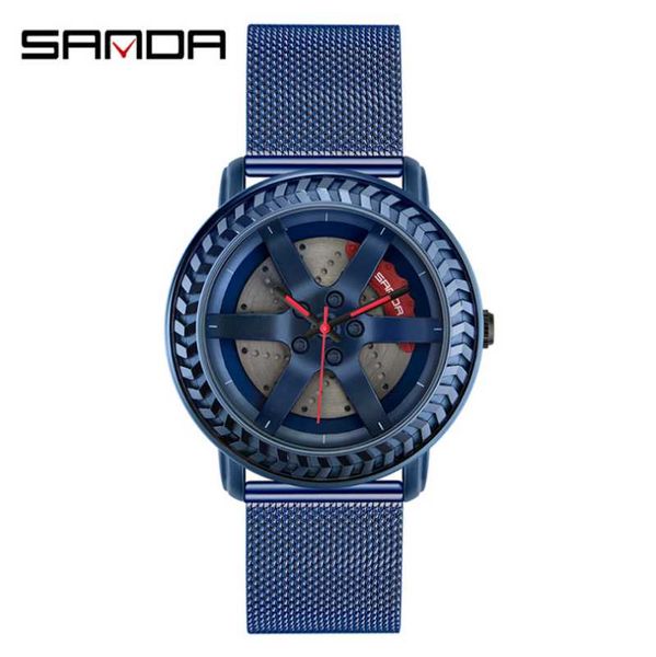 

wristwatches sanda mens watch quartz wristwatch movement business male sport waterproof relogio masculino 2021, Slivery;brown