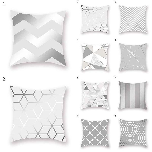 

pillow case 45*45cm geometric grey throw pillows covers sofa cushion cover pillowslip pillowcase home supplies car decor