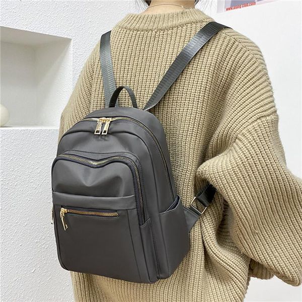 

backpack style fashion shoulder bag soft waterproof oxford women girl school simple female