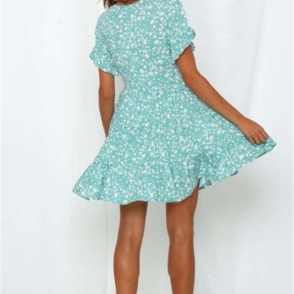 

women's casual dresses v-neck flared sleeve print dress, Black;gray
