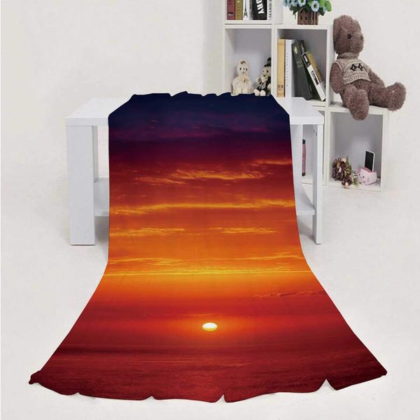 

pretty sunrise over the sea hdr,blanket throw weight super soft cozy luxury bed blanket