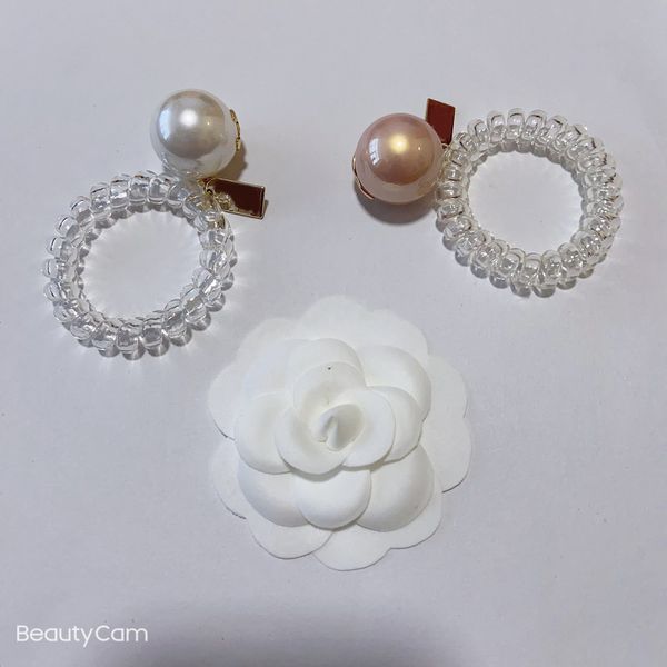 

new items classic fashion phone cord hair rope c hair tie for ladies collection luxurious items hair ornament vip gift, Pink