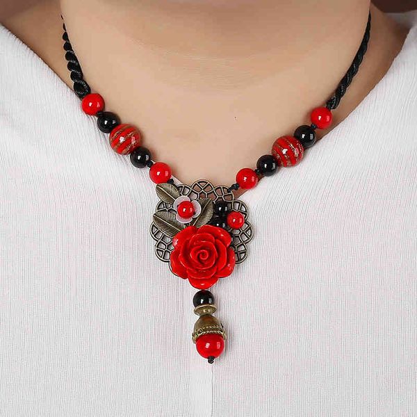 

chinese style products national clavicle necklace female short pendant jewelry neck chain