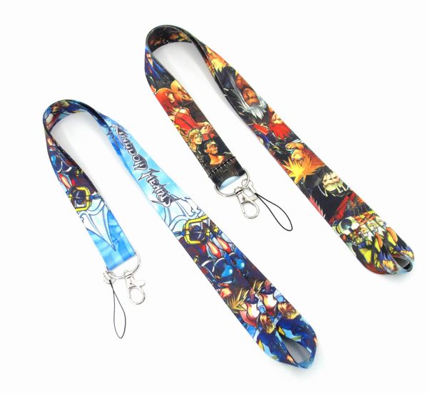 Cell Phone Straps & Charms 10pcs Japan Anime cartoon KINGDOM HEARTS Lanyard Key Card ID Chain Neck Party Good Gifts