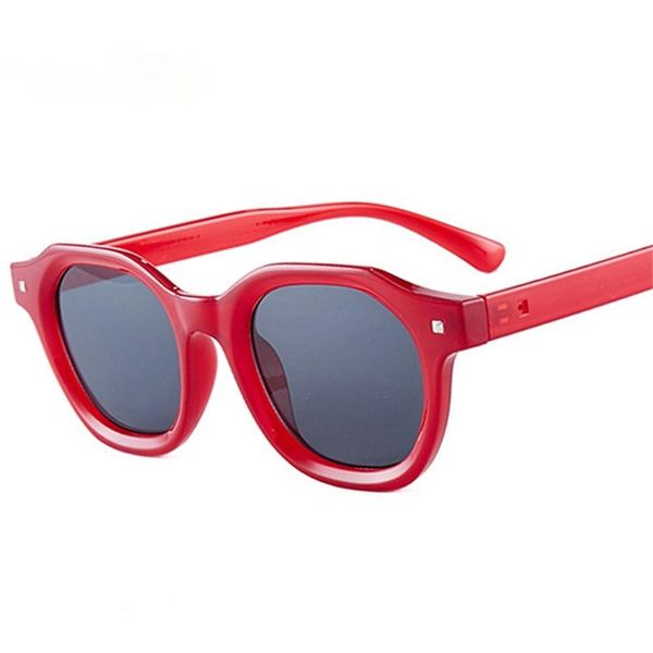 

sunglasses fashion square women vintage rivets decoration grey tea eyewear men shades uv400 sun glasses, White;black