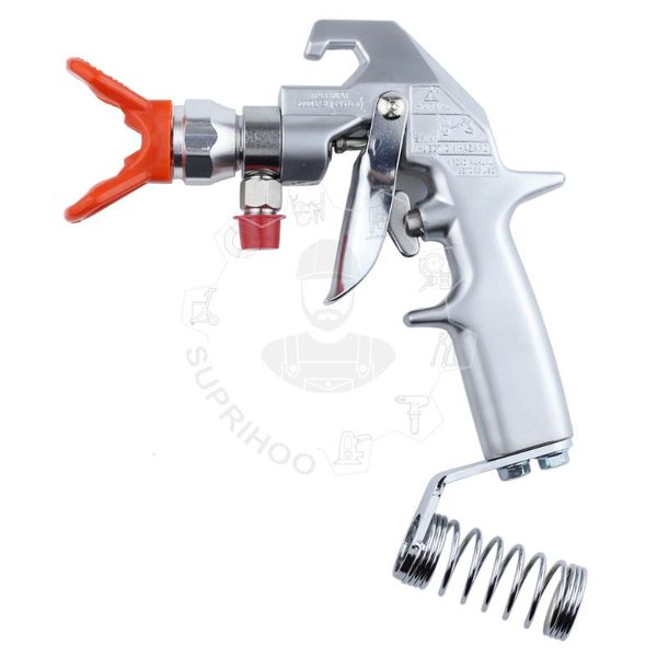 

professional spray guns airbrush 246240 two fingers silver plus airless paint gun 5400psi used for line striper road marking machine