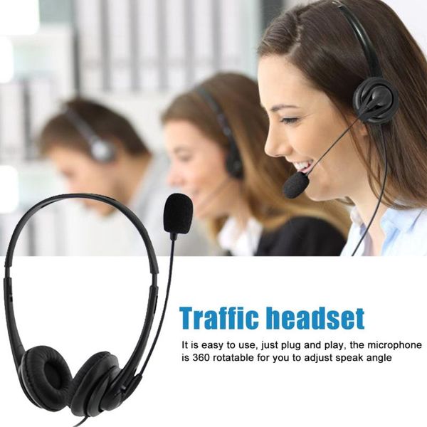 

telephone/computer headset with microphone noise cancelling and volume controls for computer lappc headphones & earphones