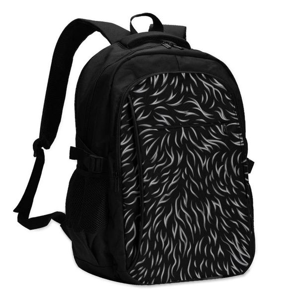 

backpack usb charging lapwomen's for teenage students girls school fur texture travel bagpack