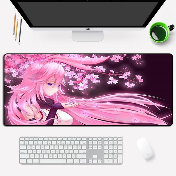

mouse pads & wrist rests large gaming anime pad gamer pink girl yae sakura xl mousepad grande personalized rubber lapdesk keyboard
