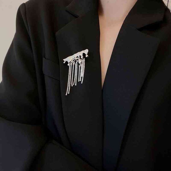 

brooch vintage antique metal tassel twist flower drop texture, Gray