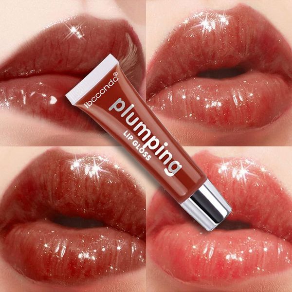 

lip gloss makeup tool moisturizing plumping plumper glitter nutritious liquid lipstick cherry mineral oil clear